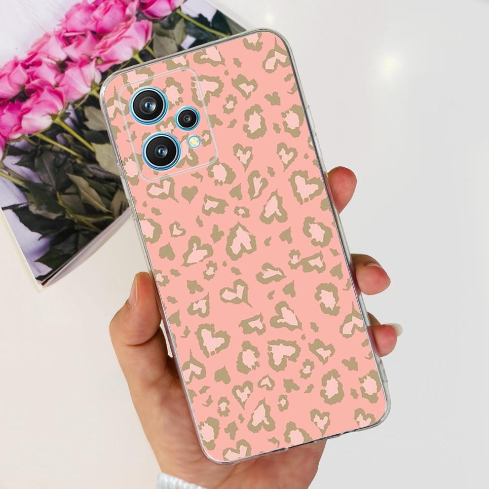 RMX3521 Чехол для телефона Realme 9 4G Задняя крышка С узором Сердце Любовь для пары Защита камеры Бампер Для Realme9 Мягкий силиконовый чехол
