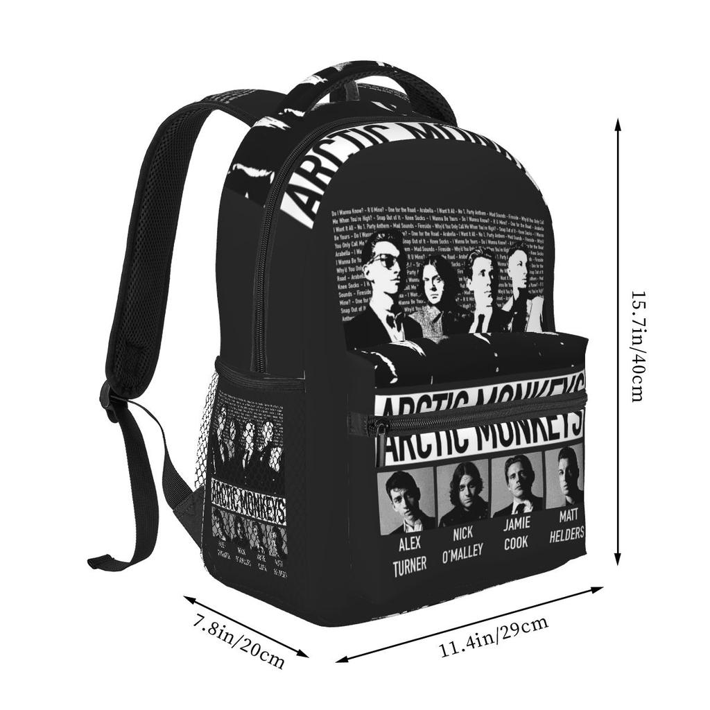 Ретро Рок Arctic Monkeys Музыкальный Альбом Графический Рюкзак Студент Мальчики Девочки Сумка для Книг Детская Школьная Сумка Наплечная Сумка для Мужчин Женщин