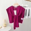 Korean Summer Air Conditioning Fake Collar Neck Guard Scarf Female Knit Thin Autumn Knotted Cape Sunscreen Shawl For Women