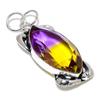 Подвеска из стерлингового серебра 925 пробы с натуральным двухцветным турмалином 2,29 дюйма f5G65
