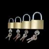 Hardware Copper Padlock 3Keys Luggage Case Padlock Gift Copper Lock  Travel Suitcase