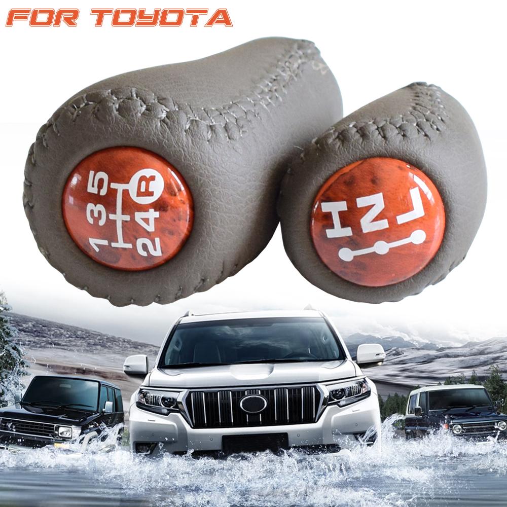 Кожаная ручка переключения передач с автоматической коробкой передач, рычаг переключения передач для Toyota Prado 120 2003 2004 2005 2006 2007 2008