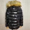 Women's Winter New Fashion Casual Slim Cotton Jacket Faux Fur Collar and Hooded Hooded Warm Jacket Coat Pu Leather Zipper