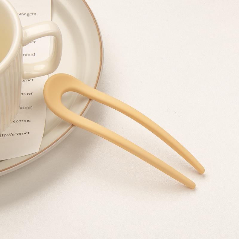 Модные высококлассные заколки для волос конфетных цветов U-образной формы, женские элегантные и сексуальные шпильки, аксессуары для укладки волос для девочек