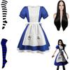 Game Alice: Madness Returns Cosplay Princess Dress Maid Apron Dress Made Halloween Party Wig for Women Girls Costumes