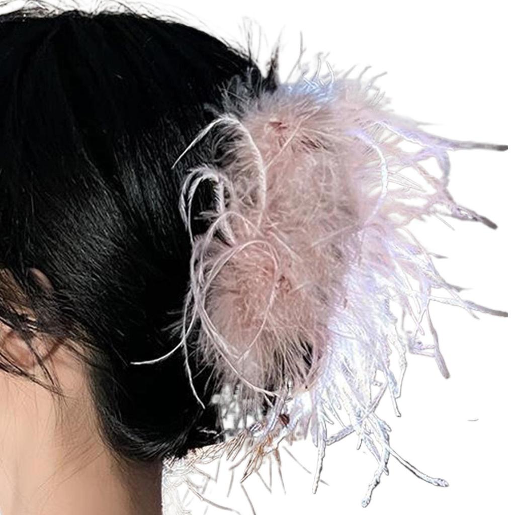1920s Hair Clip Large Hair Claw Clip Fashion Hair Adornment Holder Feather Barrettes Hair Styling Tool Ornaments