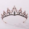 New Retro Rhinestone Bridal Headband Baroque Black Crown Pearl Inlaid Diamond Crown Tiara