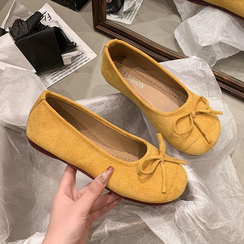 Весенние туфли-лодочки с французским бантом, большого размера, на плоской подошве, новая мягкая подошва, ретро женская обувь, ladyshoes, балетки женские