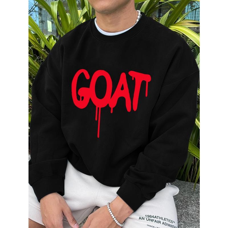 GOAT, Мужская толстовка свитшот, Уютный стильный топ-свитшот, Хип-хоп уличная мода, Осенне-зимняя мода, Потрясающие идеи для подарков