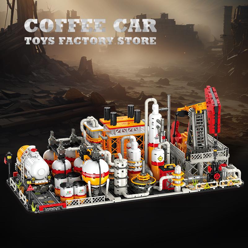 Уличный вид Нефтеперерабатывающий завод MOC Кирпичи Головоломка Игрушки STEM Город Центр хранения природного газа Строительная модель Набор блоков Подарок ребенку НОВЫЙ