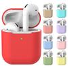 Trendy Unisex Silicone Case AirPods 2 Soft Anti-Fingerprint Apple Skin Air Pod Accessories Anti-fall Earphone Case Protective Cover Charging Case
