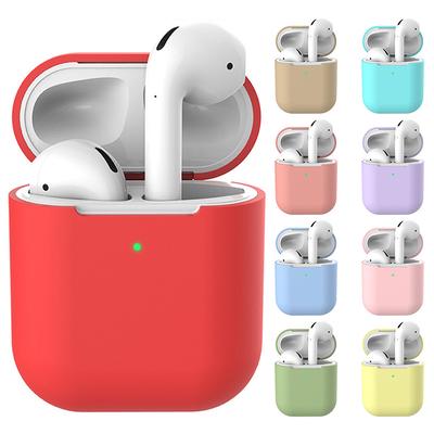 Модный силиконовый чехол унисекс AirPods 2 Soft Anti-Fingerprint Apple Skin Air Pod Accessories Anti Fall Earphone Case Защитный чехол для наушников Чехол для зарядки