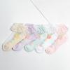 5 Pairs Baby Socks Super Soft Wear Resistant Cotton Infant Lace Socks Turn Cuff Ruffle Princess Socks