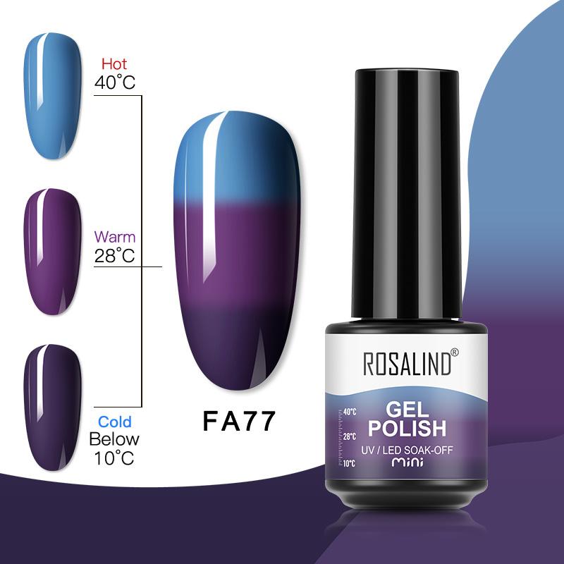 ROSALIND MINI 7 мл гель-лак для ногтей с вспышкой, долговечная основа «кошачий глаз», матовое верхнее покрытие, УФ-светодиод для дизайна ногтей