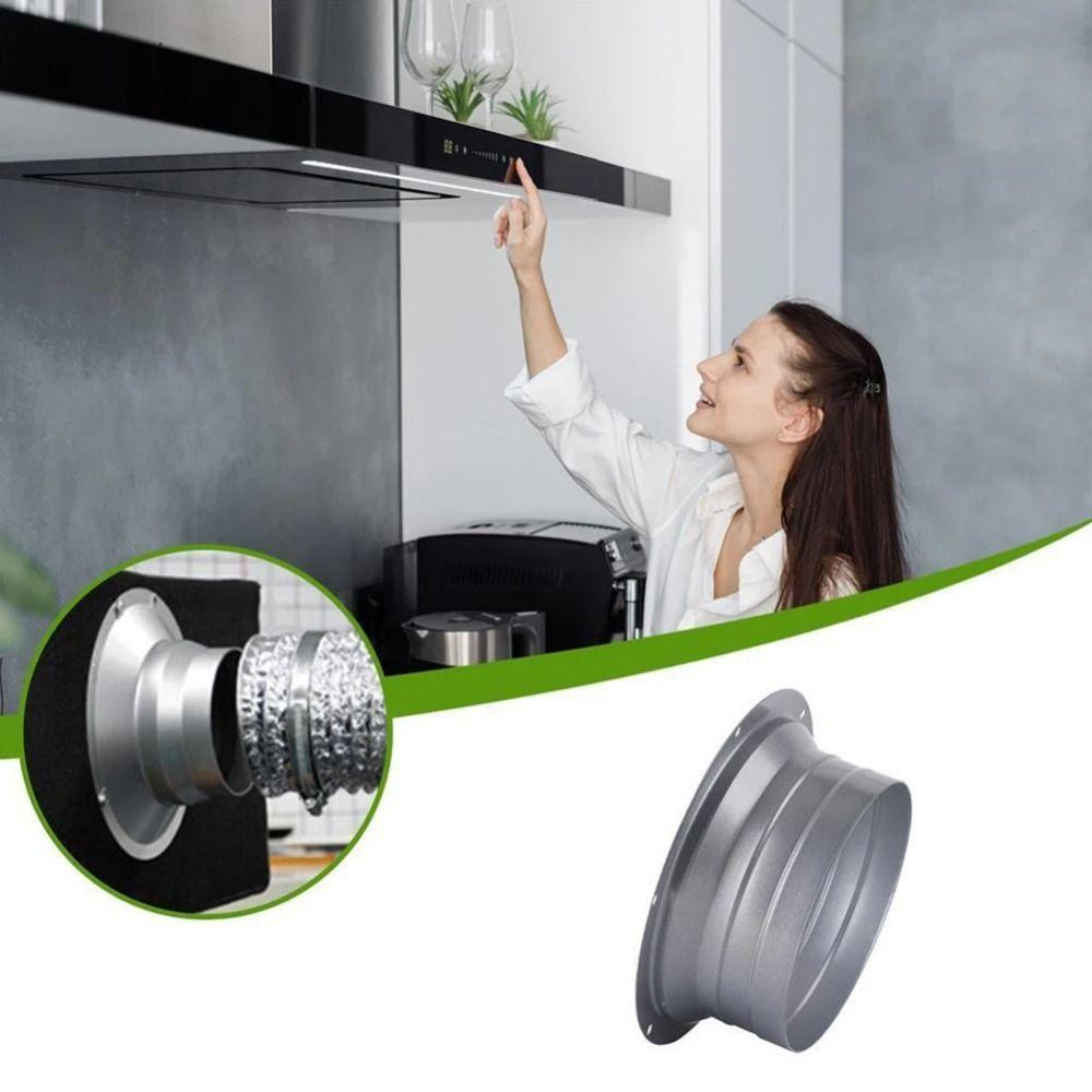 Металлический фланец-переходник для вытяжного воздуховода 75-300 мм Фланец для воздуховода вентиляционного отверстия Адаптер со скошенным фланцем Кухня