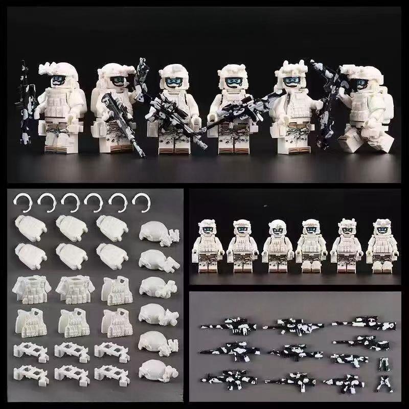 SWAT Ghost Humanoid Dolls, Commando Special Forces Army Soldier Mini Figures Police Weapon Building Bricks Toys, Детские игрушки, Персонаж мультфильма