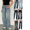 Baggy Jeans for Women Trendy Low Rise Casual Straight Leg Boyfriend Jeans Denim Pants with Pocket Streetwear