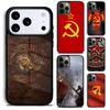 Ленин флаг Советского Союза Блестящий Милый Чехол для Телефона для iPhone 17 16 15 Pro Max Air 14 13 12 11 Plus Ударопрочный Capa Чехол