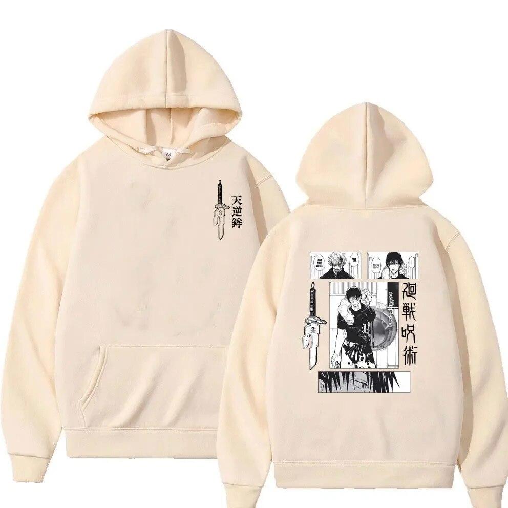 Japanese Anime Jujutsu Kaisen Fushiguro Toji VS Satoru Gojo Graphic Hoodie Unisex Unisexga Clothes Unisex Vintage Oversized Sweatshirts