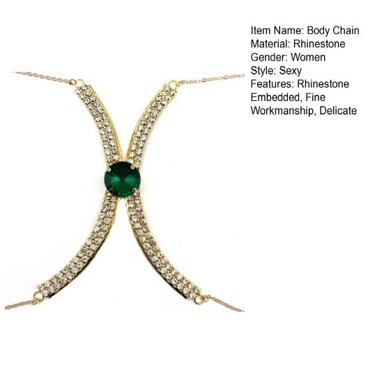 Цепочка для бюстгальтера, сексуальная регулируемая роскошная изящная ювелирная цепочка на грудь, инкрустированная стразами