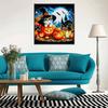 New Arrival 5D DIY Full Circle Diamond Painting "Halloween with Kittens" Embroidery Cross Stitch Home Decor Gift