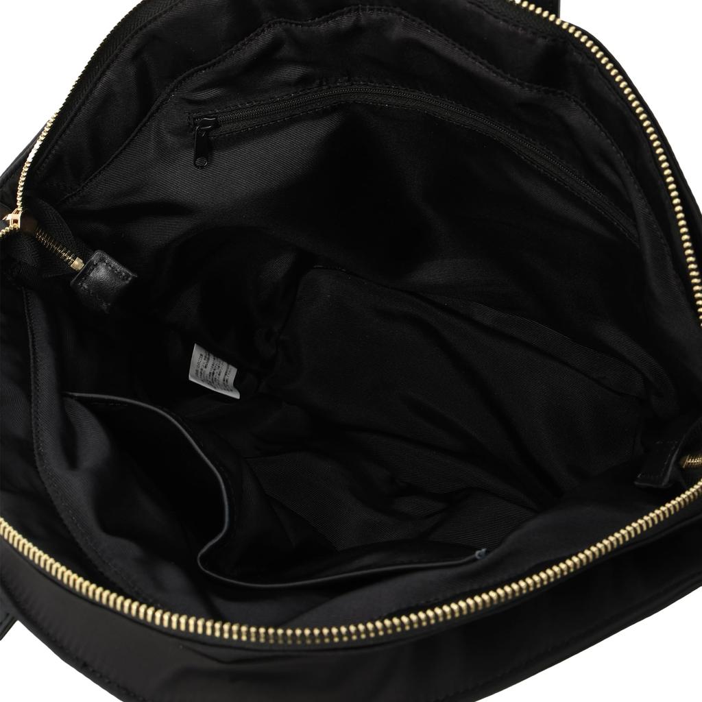 Tote Bag Nylon x Cowhide Round Tote Bag 2353111311 Black [Cuco] Women's (210)