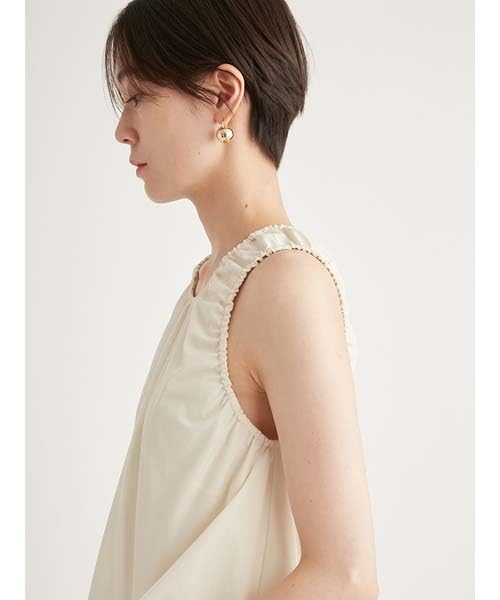 Платье со сборками 13WFO251040 OWHT [Emi] Женское