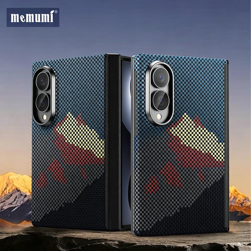 Чехол MEMUMI из углеродного волокна для Samsung Z Fold 8 Чехол-задняя крышка из кевлара с поддержкой беспроводной зарядки для SAMSUNG Z FOLD