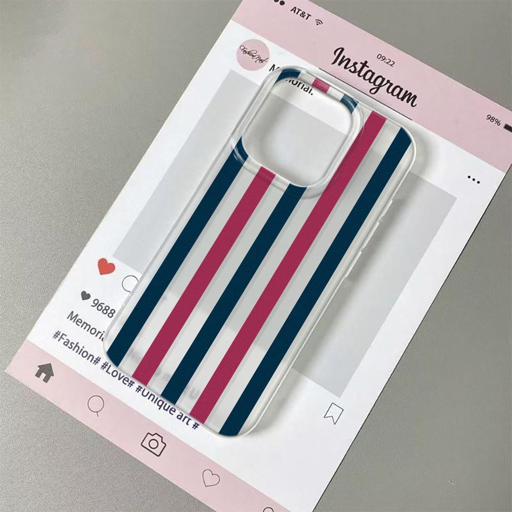 Чехол для телефона с разноцветными вертикальными полосками для IPhone 11 13 14 Plus 15 12 Pro Case 16 17 Pro Max 17 Air Case Ударопрочный Прозрачный Мягкий Чехол