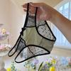 Underpants Low Waist Underwear for Women Mesh Bow Sweet Lace Panties Transparent Hollow Satin Silk Briefs Girl