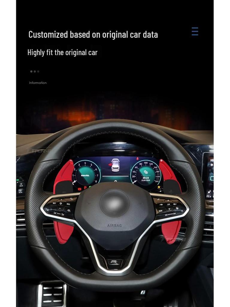 Steering Wheel Shift Paddles Trim for Golf 7 GTI/R Line, Tayron, Sagitar, Magotan, and Lamando