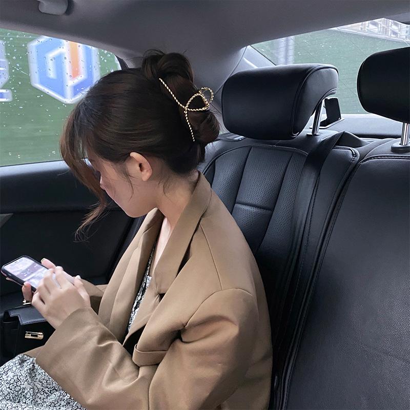 Korean Instagram large shark clip metal clip back head tray hair clip with all out side clip face wash hair accessories