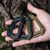 5 шт. Большой D-образный тактический крюк Molle быстрого крепления из пластиковой стали, подвесная пряжка-клипса, аксессуары для EDC-инструментов для кемпинга, рюкзака, сумки