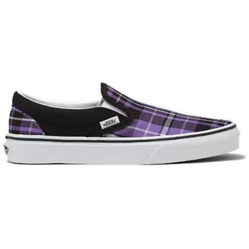 Vans Slip-On Classic unisex low-top skate shoes black purple VN000BVZPCA