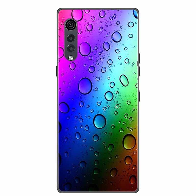 Для телефона LG Velvet Роскошный Чехол Черный Мягкий Силикон ТПУ Задняя Крышка для LGVelvet 5G Funda LMG910EMW Защитный Колпачок Capa Мультяшный Coque