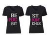 Bff Best Fuc Kin' Bitches Matching Set Best Friends Funny Fitted V Neck Unisex T-shirts