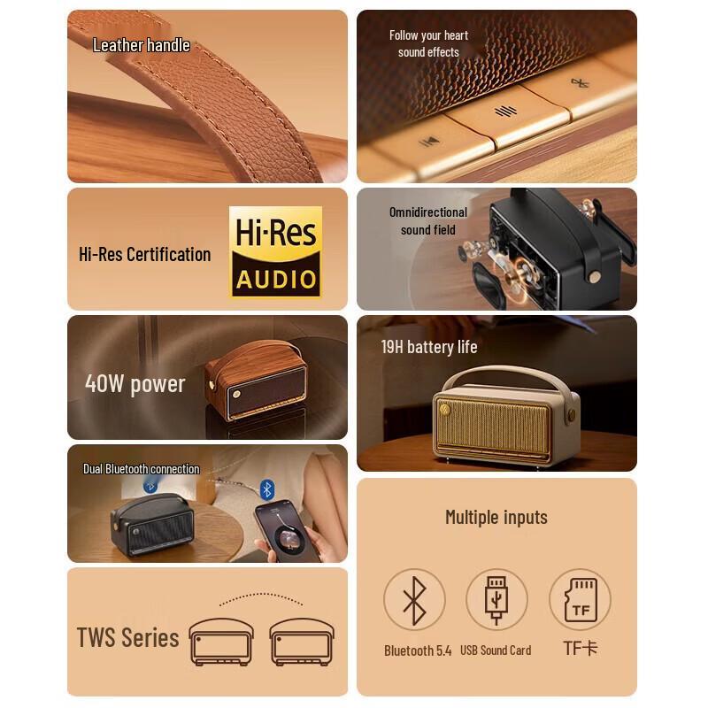 Edifier M285 Retro Portable Bluetooth Speaker CN plug (adapter included)
