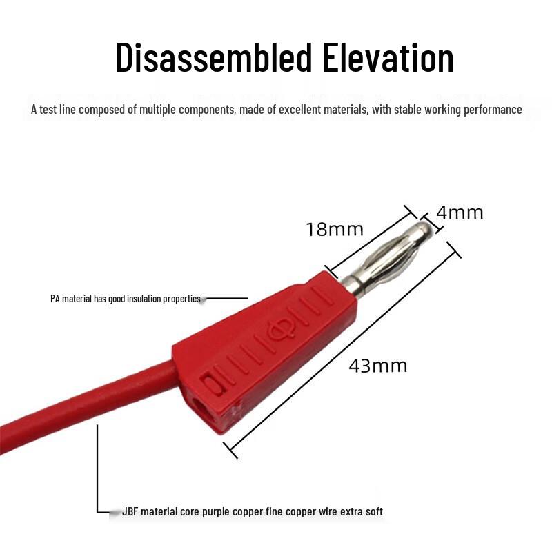FUWEISHENG 4mm Stackable Banana Plug Test Lead
