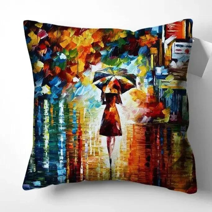 Художественная роспись наволочки подушки наволочки домашний декор подушки для дивана украшение гостиной