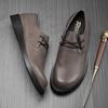 Весна новая обувь мужская из коровьей кожи первого слоя на шнуровке повседневная деловая кожаная обувь модный тренд туфли с большой головой