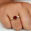 Natural Garnet Handmade Jewelry 925 Sterling Silver Silver Ring Gemstone Jewelry