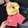 Luxury Winter 100% Wool Knitted Scarf Women Gradient Macaron Cashmere Handkerchief Warm Pashmina Solid Shawl Soft Stole Bufanda