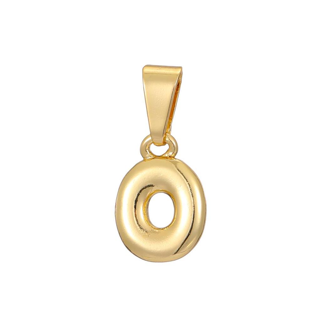 Ожерелье-подвеска с мини-буквами-пузырями с покрытием из 18-каратного золота - Персонализированное 26 английскими буквами