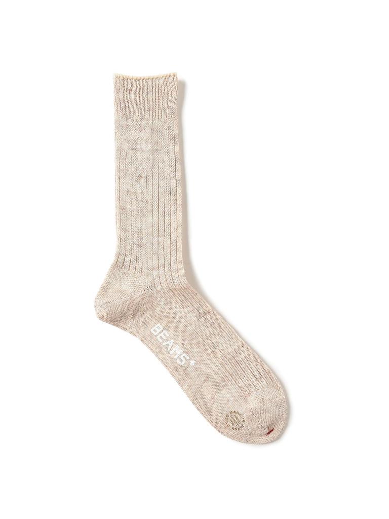 Beams Plus New Linen Socks for Free 38430056479 Men, Beige, Size,