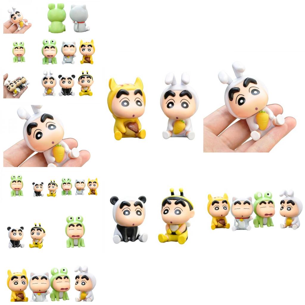 Adorable Crayon Shin-chan Pvc Figures For Desk, Car, Collection Set Of 6