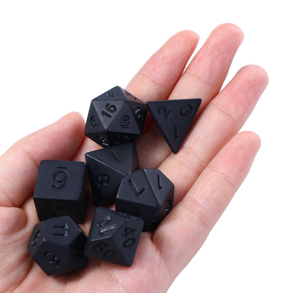 Family Game Role Playing Game Educational Toy Black RPG Dice Set Polyhedral Dice Number Dices Kit