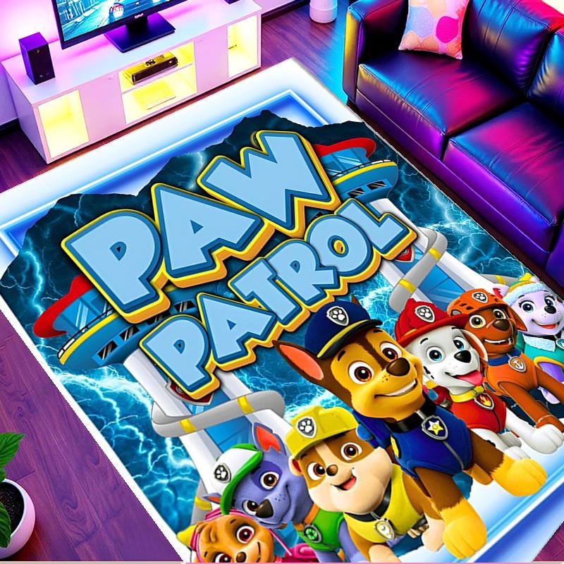 PAW Patrol Print Rug, Washable Floor Carpet, For Entryway Dorm Laundry Room Office Study, Home Decor Birthday Christmas Gift