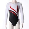 Children Girls Stylish Leotards Round Neckline Shiny Rhinestone Jumpsuit Gymnastics Skating Bodysuit