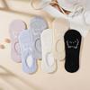 3 Pairs of Cotton Cute Cartoon Bear Boat Socks Fun Soft Breathable Women's Summer Short Non-Slip Invisible Socks