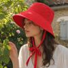 Breathable Lace-up Sunshade Hat UV Protection Bucket Cap Perfect Wide Brim Fisherman Hat  Leisure